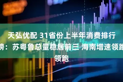 天弘优配 31省份上半年消费排行榜：苏粤鲁总量稳居前三 海南增速领跑